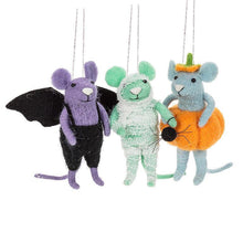 Load image into Gallery viewer, Felt Spooky Mouse Ornament