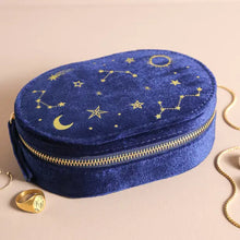 Load image into Gallery viewer, Starry Night Oval Velvet Jewelry Box