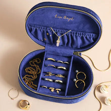 Load image into Gallery viewer, Starry Night Oval Velvet Jewelry Box
