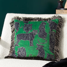 Load image into Gallery viewer, Fringed Wildcat Pillow