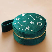 Load image into Gallery viewer, Starry Night Mini Round Velvet Jewelry Box