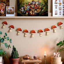 Load image into Gallery viewer, Mushroom Garland Art Print DIY Kit