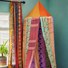 Load image into Gallery viewer, Recycled Sari Canopy Curtain