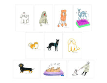 Load image into Gallery viewer, Dog Box: 100 Postcards by 10 Artists