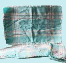 Load image into Gallery viewer, &#39;90s Deadstock Preppy Madras Plaid Placemats (Set of 4)
