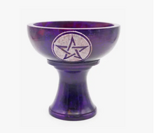 Load image into Gallery viewer, Purple Pentacle Soapstone Bowl