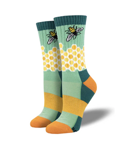 Women's Merino Wool Blend Home Sweet Honeycomb Socks