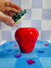 Load image into Gallery viewer, Ceramic Strawberry Stash Jar