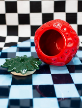 Load image into Gallery viewer, Ceramic Strawberry Stash Jar