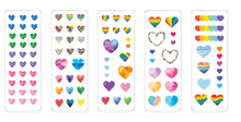 Load image into Gallery viewer, Rainbow Hearts Sticker Set