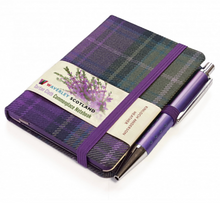 Load image into Gallery viewer, Mini Tartan Notebook & Pen (Heather)