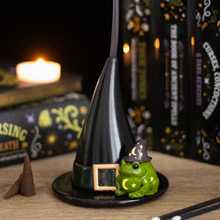 Load image into Gallery viewer, Magic Toad & Witch Hat Cone Incense Holder