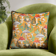 Load image into Gallery viewer, Gold Mushrooms Pillow