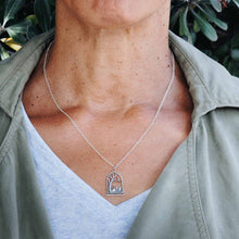 Load image into Gallery viewer, Silver Graveyard & Raven Necklace