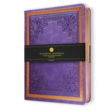 Load image into Gallery viewer, Antique Style Hard Cover Journal (Purple)