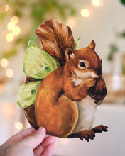Load image into Gallery viewer, Fairy Squirrel Die-Cut Print