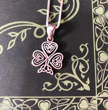 Load image into Gallery viewer, Celtic Knot Irish Shamrock Pendant with Chain
