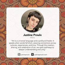 Load image into Gallery viewer, Prairie Beadwork Eco Scarf (Art by Justine Proulx)