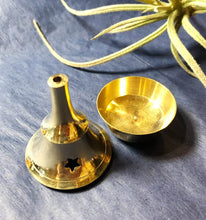 Load image into Gallery viewer, Classic Brass Cone Incense Burner (Large)