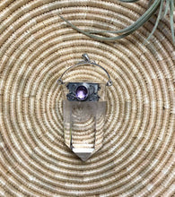 Load image into Gallery viewer, Extra Large Quartz with Amethyst Pendant {One of a Kind}