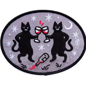 Wine Cats Oversized Patch