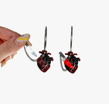Load image into Gallery viewer, Chopped Heart Earrings
