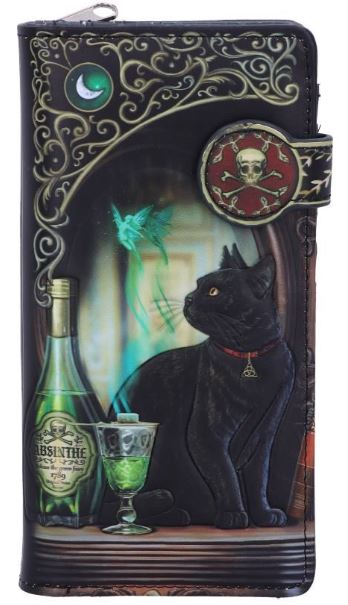 Absinthe Black Cat Embossed Wallet