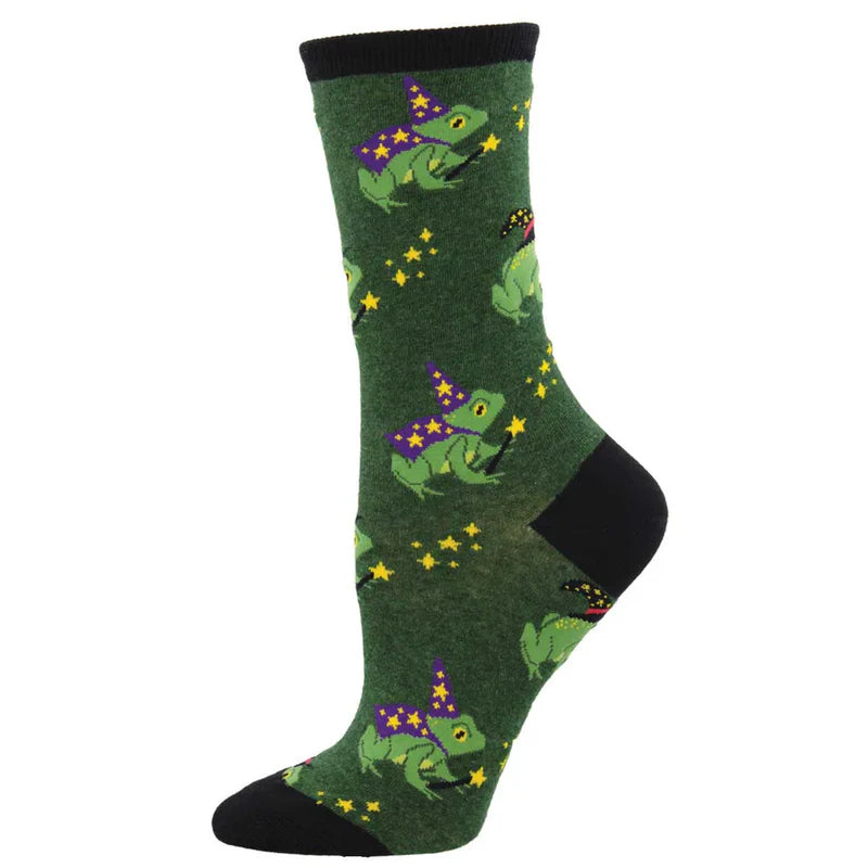 Women's Freaky Frogs Socks (Green)