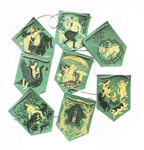 Deep Forest Folklore Paper Garland