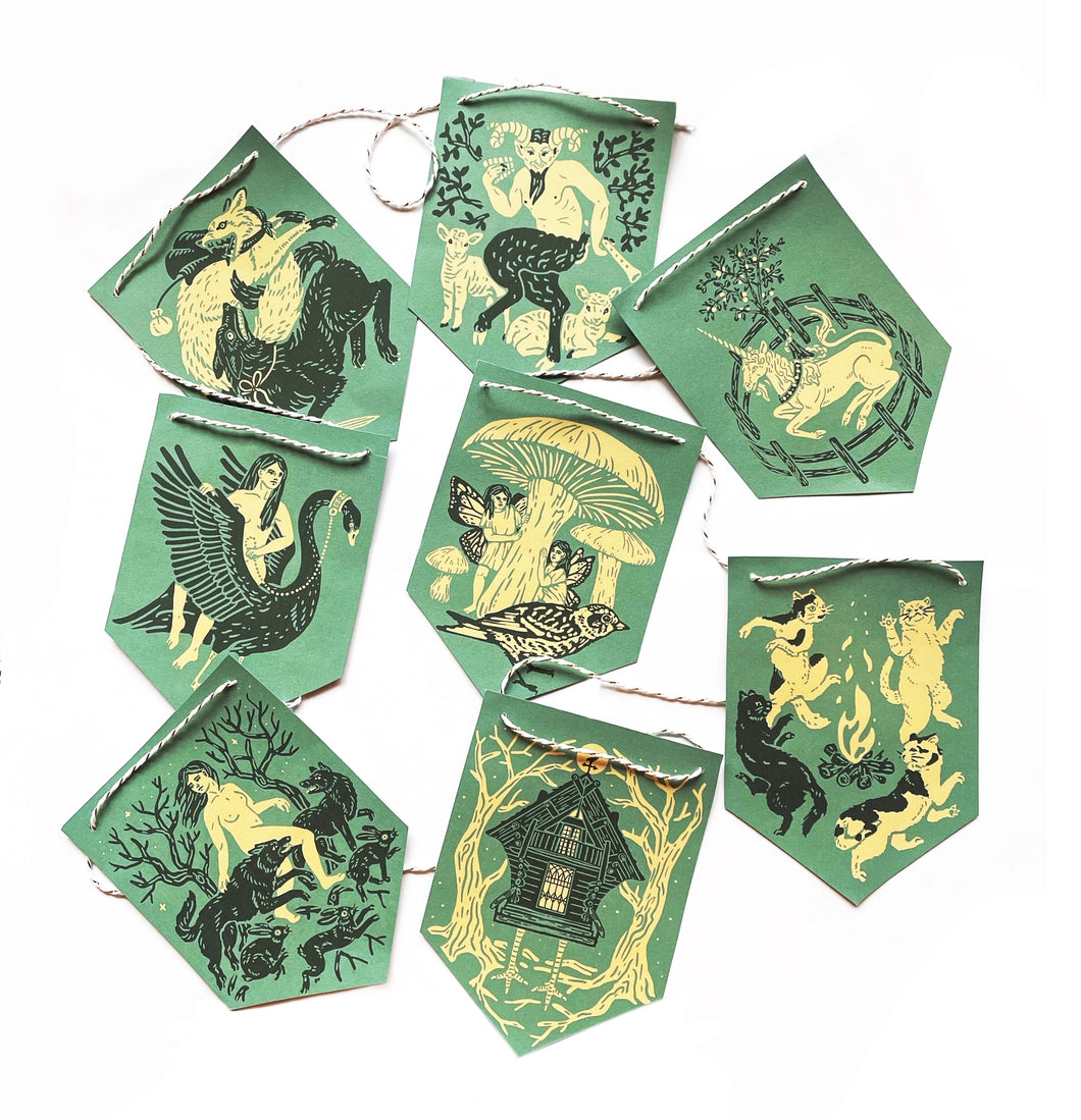 Deep Forest Folklore Paper Garland