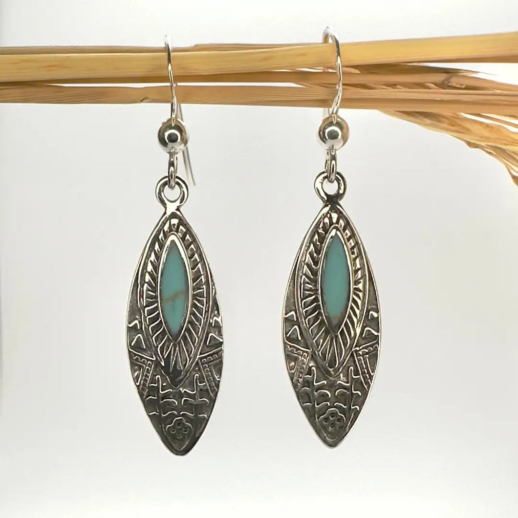 Thai Silver & Turquoise Earrings