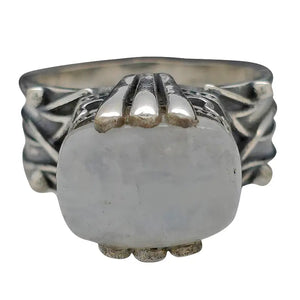 Moonstone Ring in Raised Setting