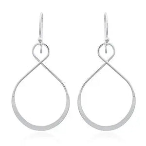 Silver Asymmetrical Infinity Earrings