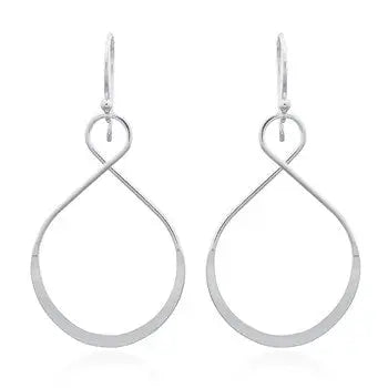Silver Asymmetrical Infinity Earrings