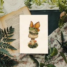 Load image into Gallery viewer, Fairy Frog on Mushroom Art Print
