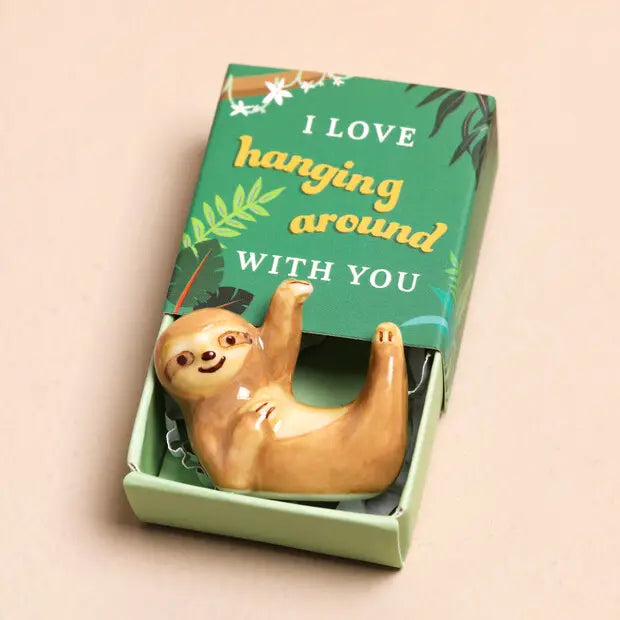 Tiny Matchbox Ceramic (Sloth)