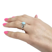 Load image into Gallery viewer, Small Oval Larimar Ring
