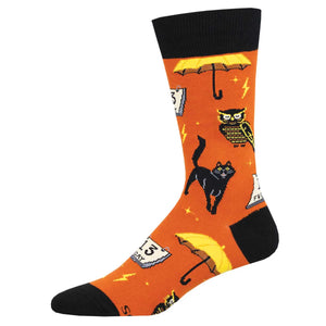 Men's Feeling Superstitious Socks (Orange)