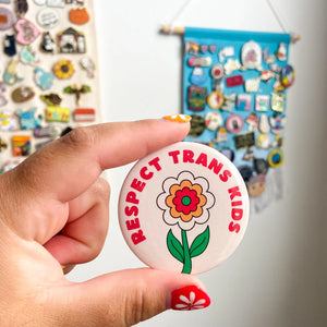 Respect Trans Kids Pinback Button