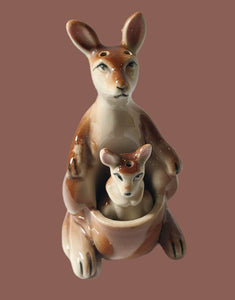 Vintage Kangaroo & Joey Salt & Pepper Shakers