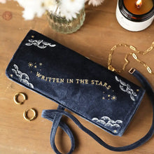 Load image into Gallery viewer, Written In The Stars Velvet Jewelry Roll
