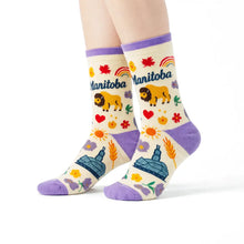 Load image into Gallery viewer, Manitoba Illustrated Crew Socks
