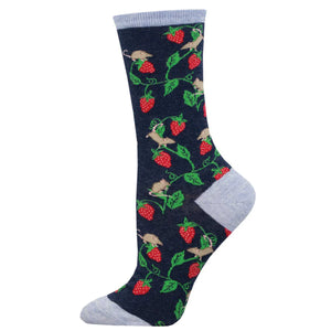 Women's Berry Mice Socks (Navy)