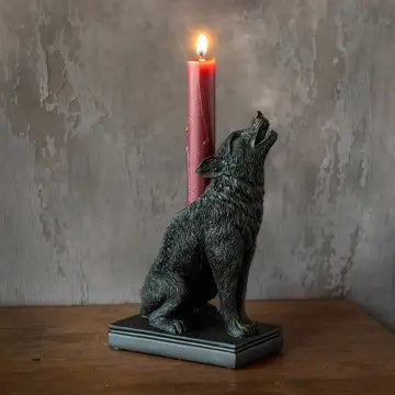 Wolf Familiar Candle Holder