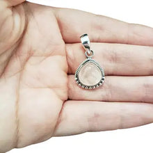 Load image into Gallery viewer, Small Teardrop Rose Quartz Pendant
