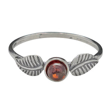 Load image into Gallery viewer, Cognac Amber Leaf Ring
