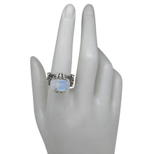 Load image into Gallery viewer, Moonstone Ring in Raised Setting
