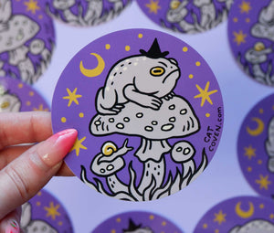 Grumpy Toad Witch Sticker