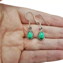Load image into Gallery viewer, Teardrop Malachite Earrings

