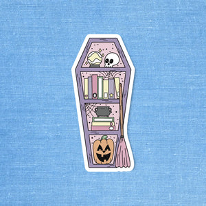 Spooky Bookshelf Sticker